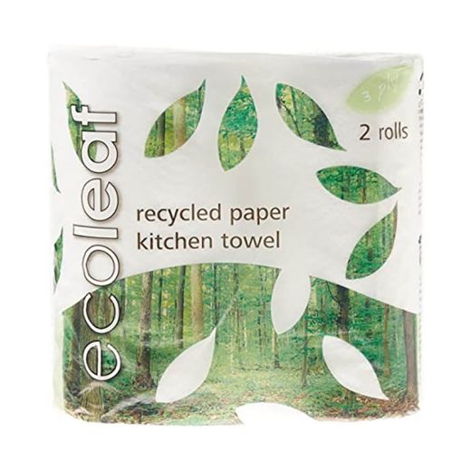 Ecoleaf 3 Ply Kitchen Towels - 2 Rolls - Aytac Foods
