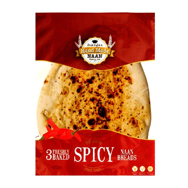 Hand Made Naan Bread Spicy (360G) - Aytac Foods