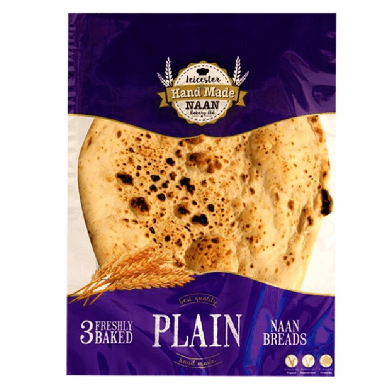 Hand Made Plain Naan Bread (360G) - Aytac Foods