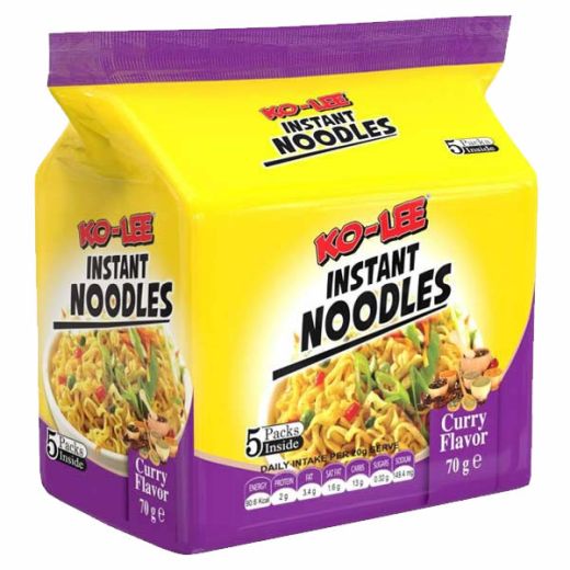Ko-Lee Noodles 5Pk Curry Flavour (5 X (70G) - Aytac Foods
