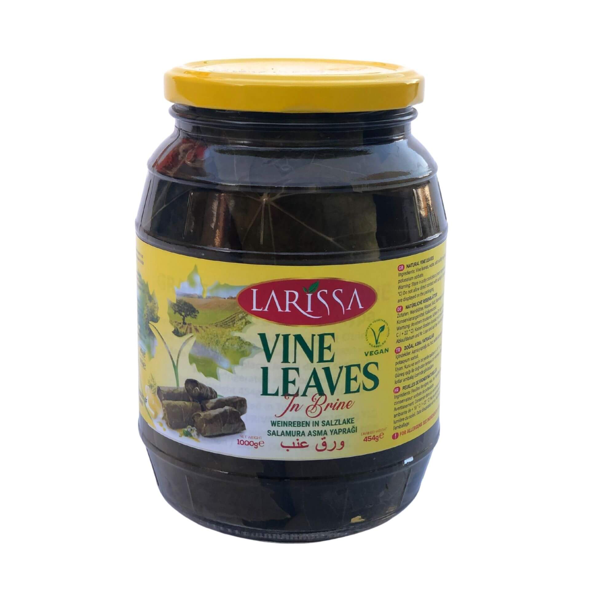 Larissa Vine Leaves In Brine (1000G) - Aytac Foods