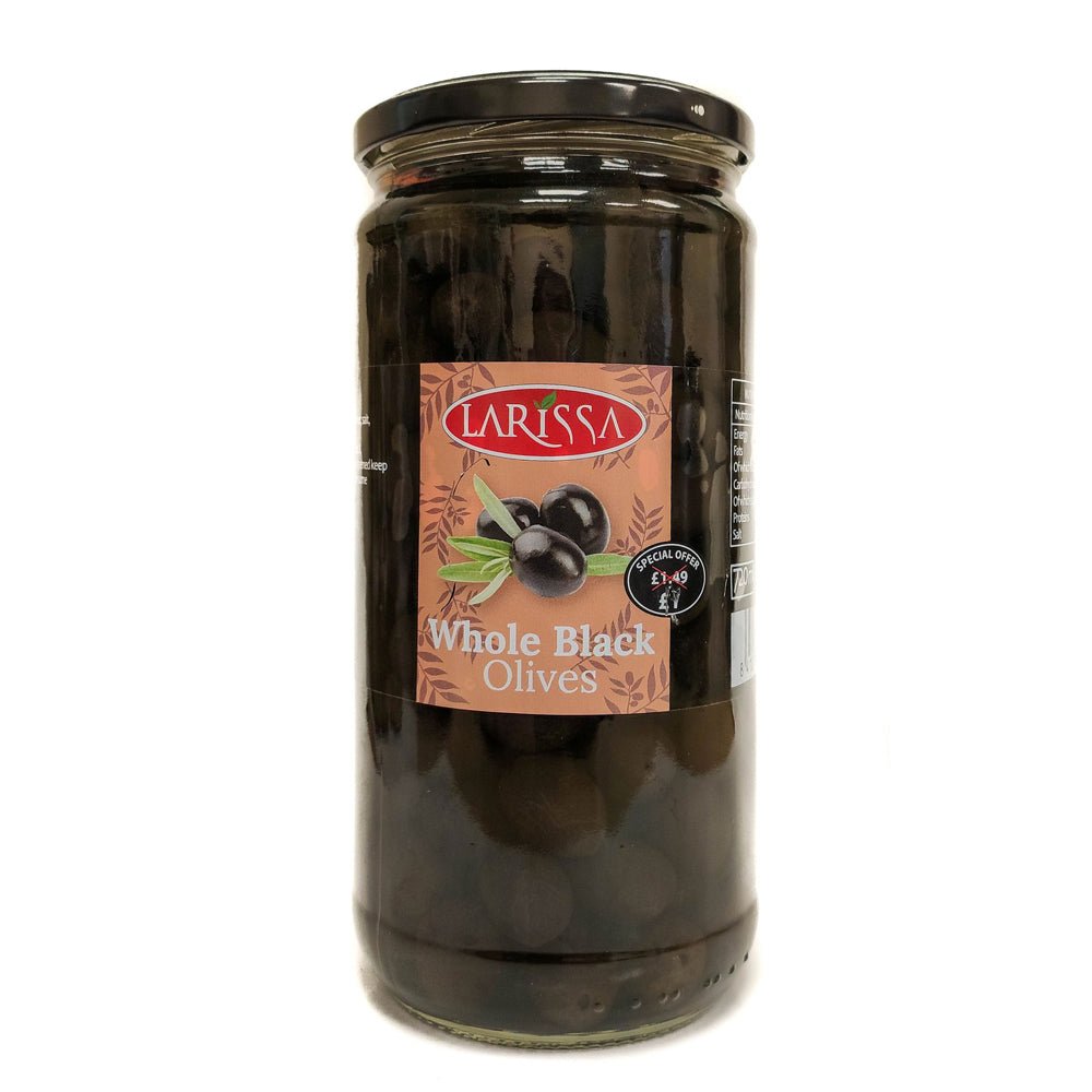 Larissa Whole Black Olives (720G) - Aytac Foods