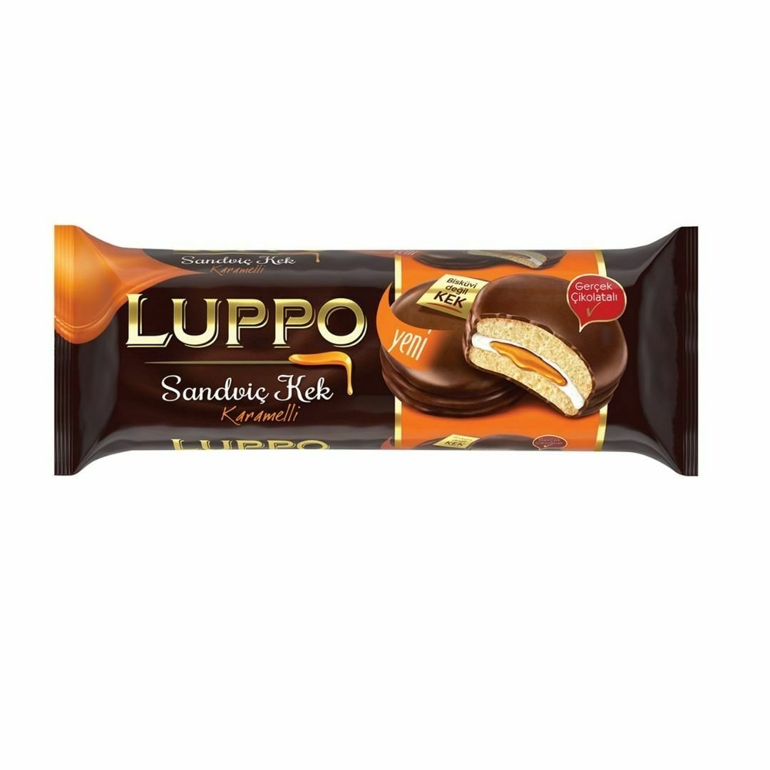 Luppo Sandvic Kek Karamelli (182G) - Aytac Foods