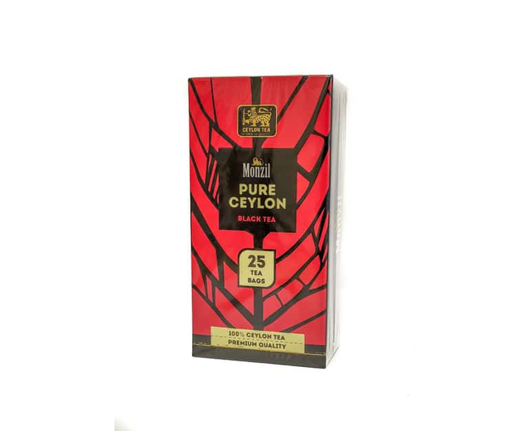 Monzil Pure Ceylon Black Teabag 50Gx25Bags - Aytac Foods