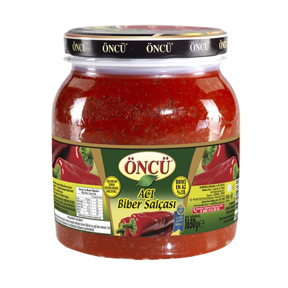 Oncu Hot Pepper Paste Pet (1650G) - Aytac Foods