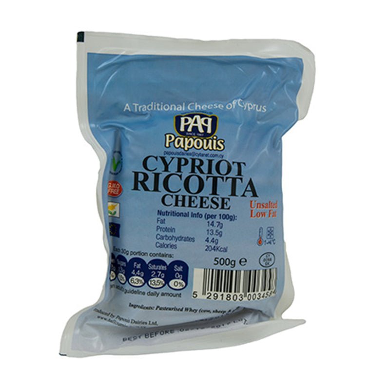 Papouis Fresh Ricotta Cheese (500G) - Aytac Foods