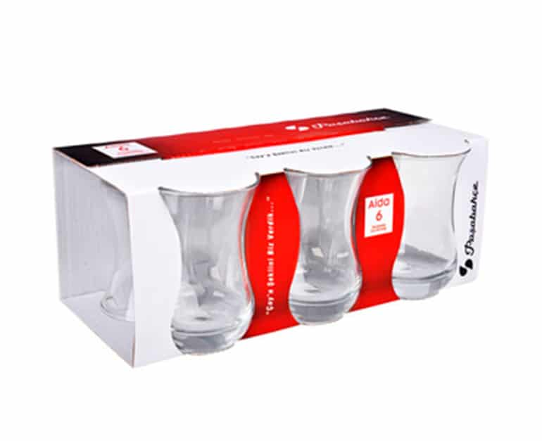 Pasabahce Aida Optikli Tea Glass (6 pcs) - Aytac Foods