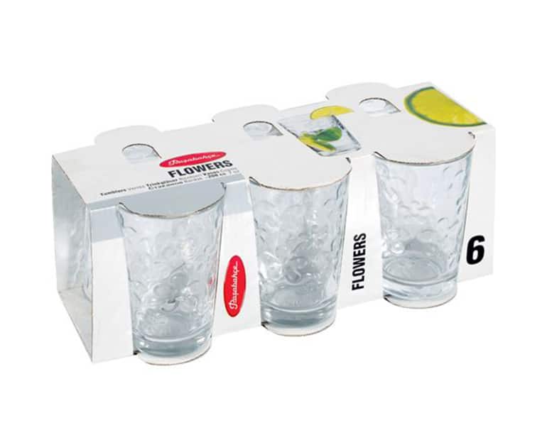 Pasabahce Flowers Water Glass 6Pack - Aytac Foods