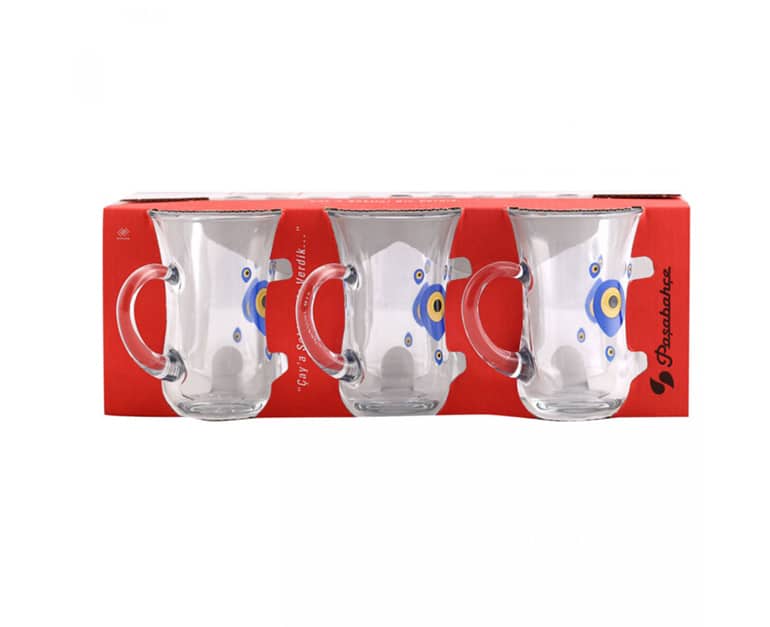 Pasabahce Keyif Tea Glass With Handle (6 pcs) - Aytac Foods
