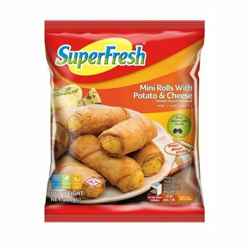 Super Fresh Mini Rolls with Potato & Cheese (500G) - Aytac Foods