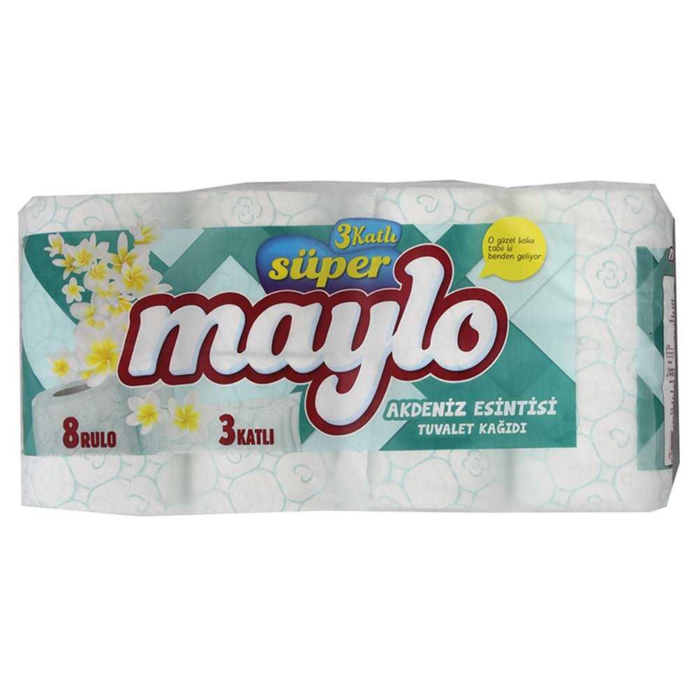 Super Maylo Mediterranean Breeze Perfumed Toilet Paper (Pack of 8) - Aytac Foods