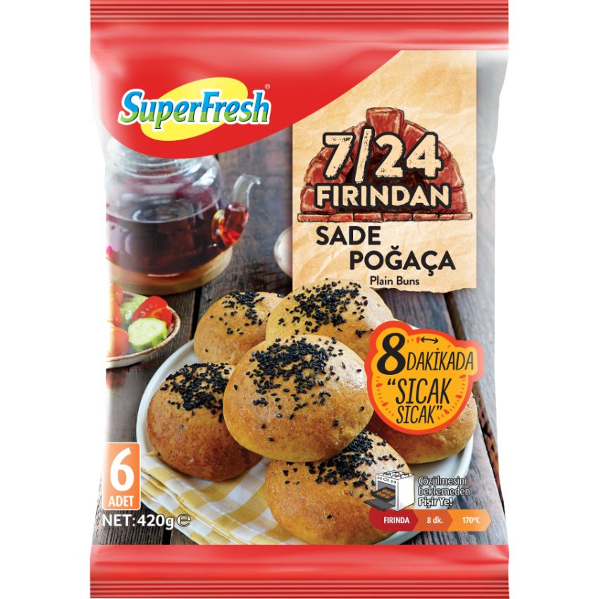 Superfresh Plain Pogaca (420G) - Aytac Foods