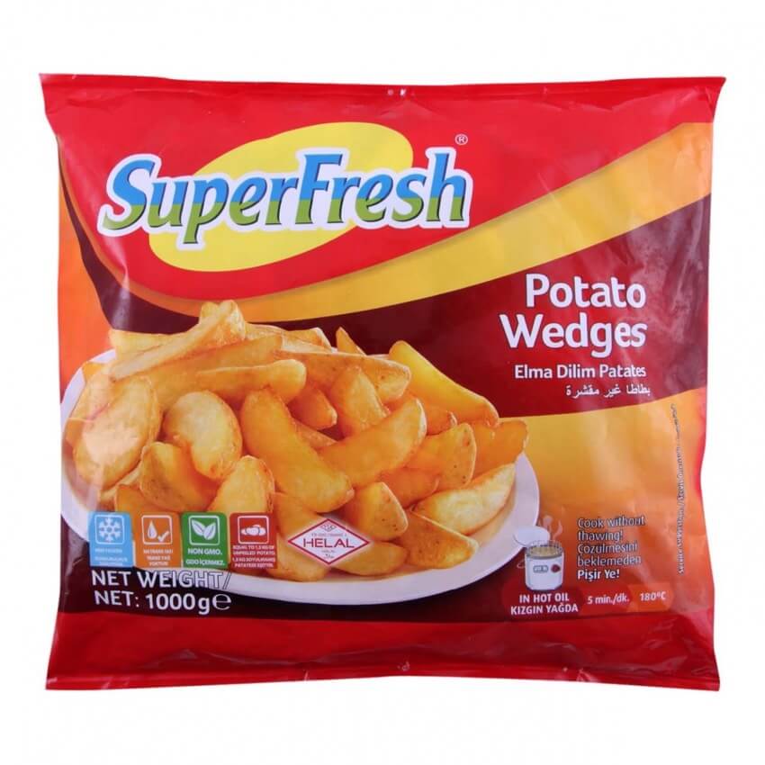 Superfresh Wedges Potato (1000G) - Aytac Foods