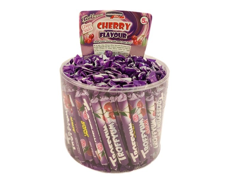 Troffyum Soft Candy Stick Sourcherry (800G) - Aytac Foods