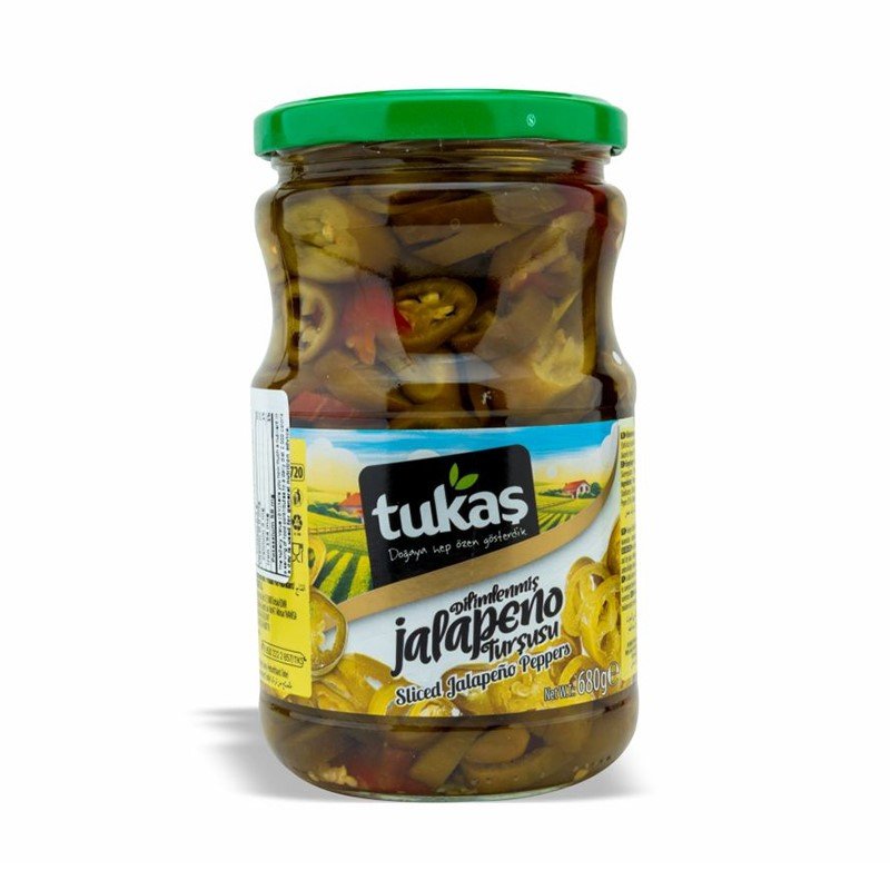 Tukas Jalapeno Tursusu / Sliced Jalapeno Peppers (680G) - Aytac Foods