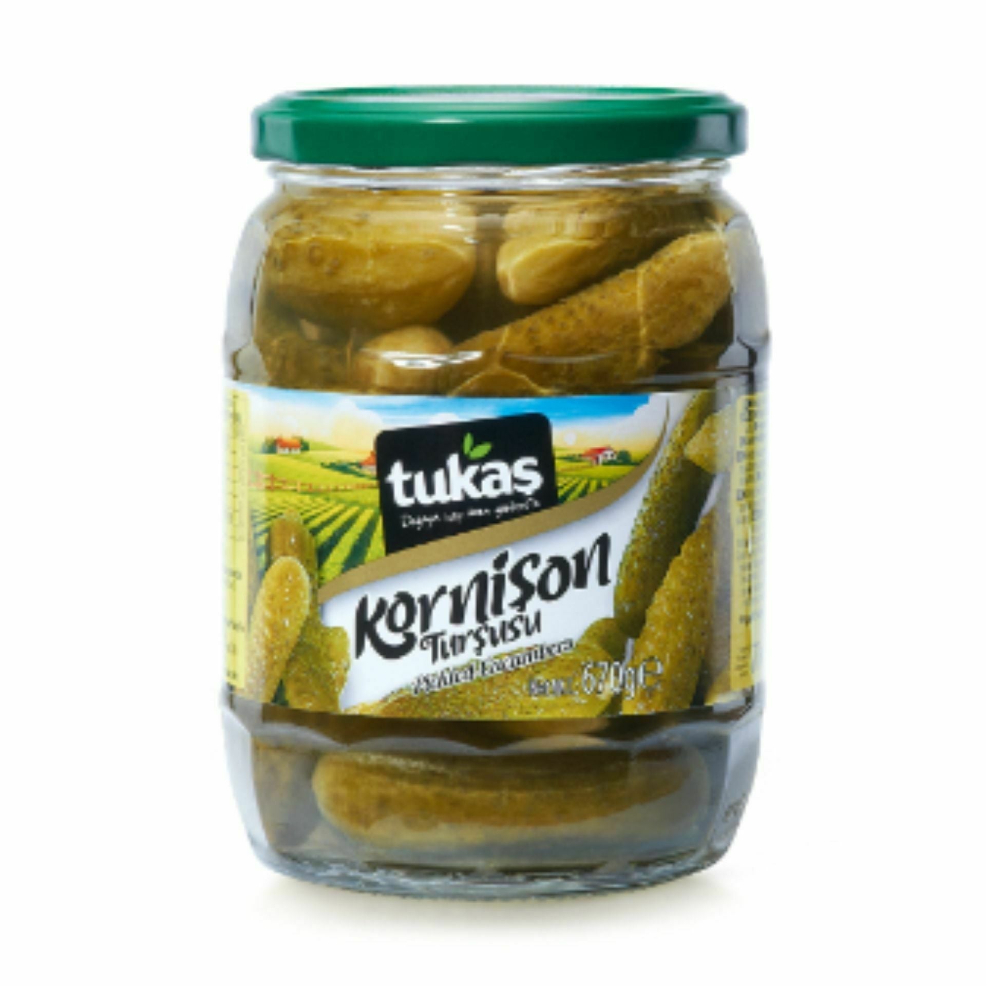 Tukas Kornison Tursu No:2 / Cornichon Pickles (670G) - Aytac Foods