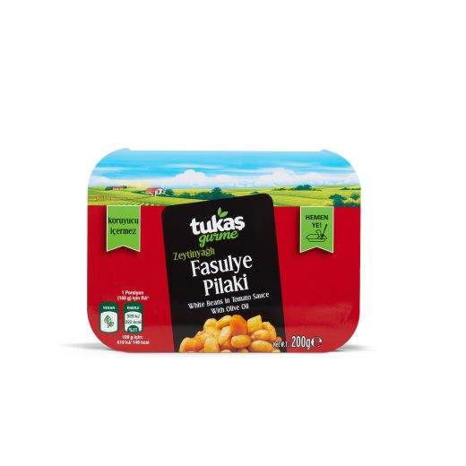 Tukas White Beans In Tomato Sauce (200G) - Aytac Foods