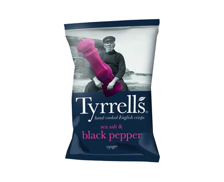 Tyrells Sea Salt & Black Pepper (150G) - Aytac Foods