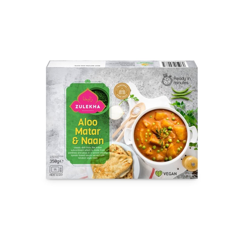Zulekha Aloo Matar & Naan (350g) - Aytac Foods