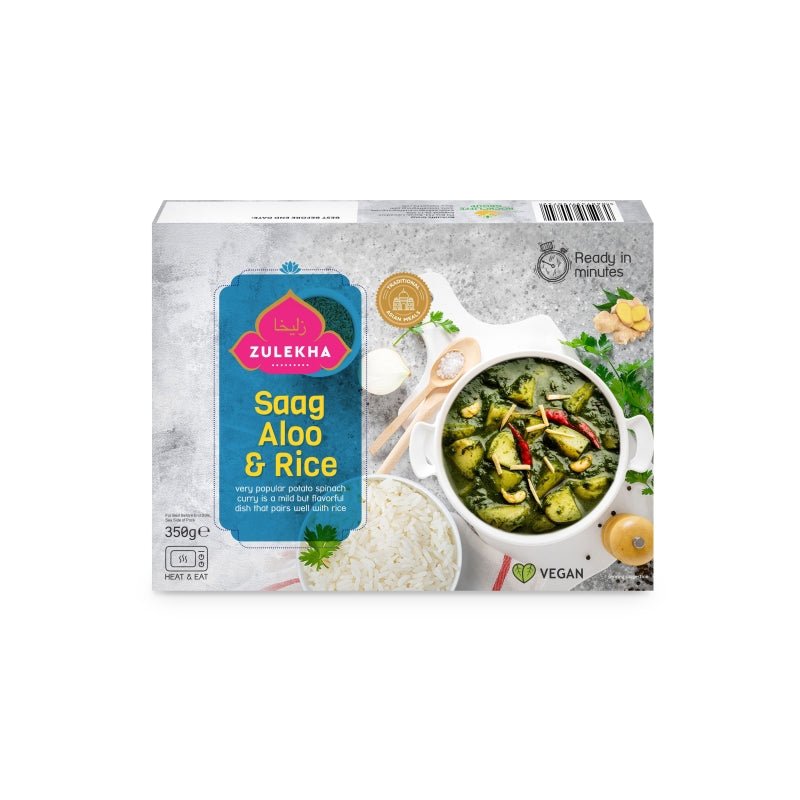 Zulekha Saag Aloo & Rice (350g) - Aytac Foods